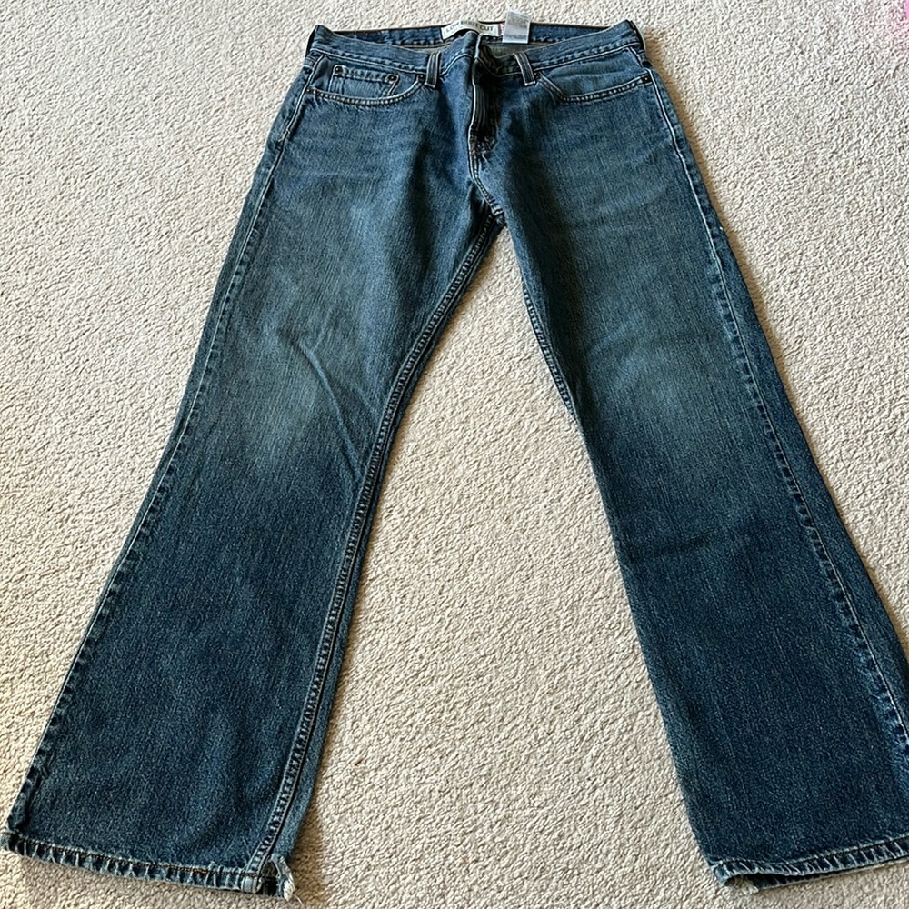 Levi’s low boot cut jeans.